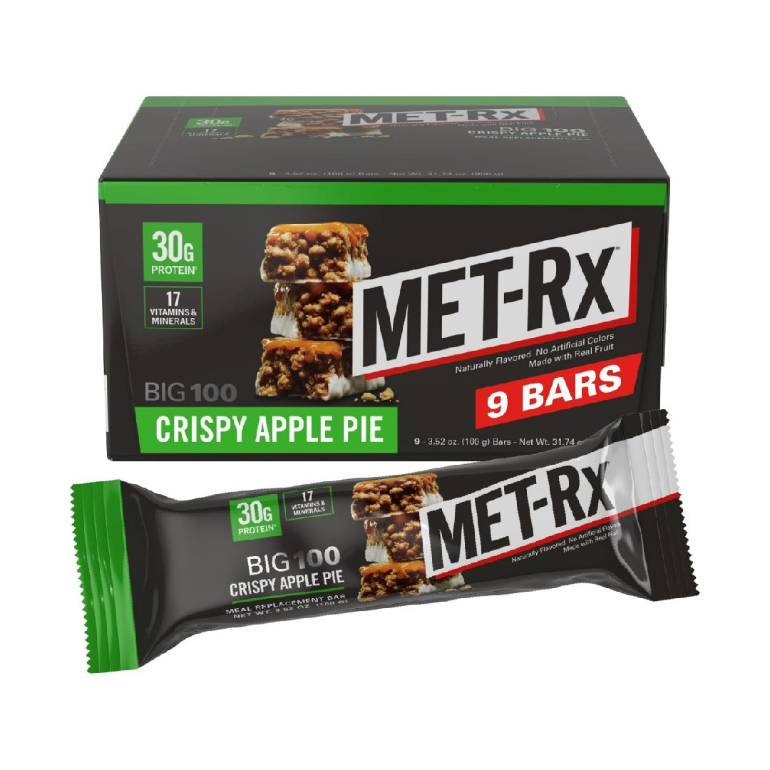 MET-Rx Big 100 Protein Bars, 9 Bars (1 Pack)