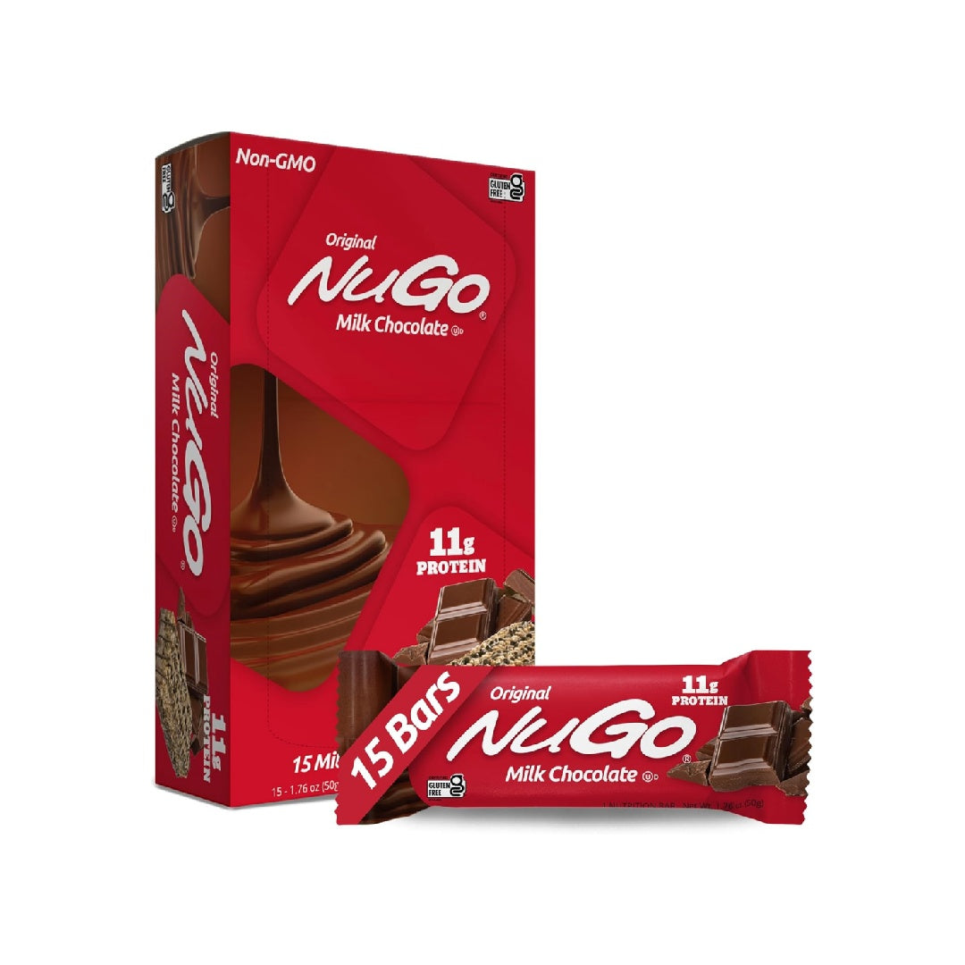 NuGo Protein Bar, Chocolate, 11g Protein, Gluten Free, 15 Count