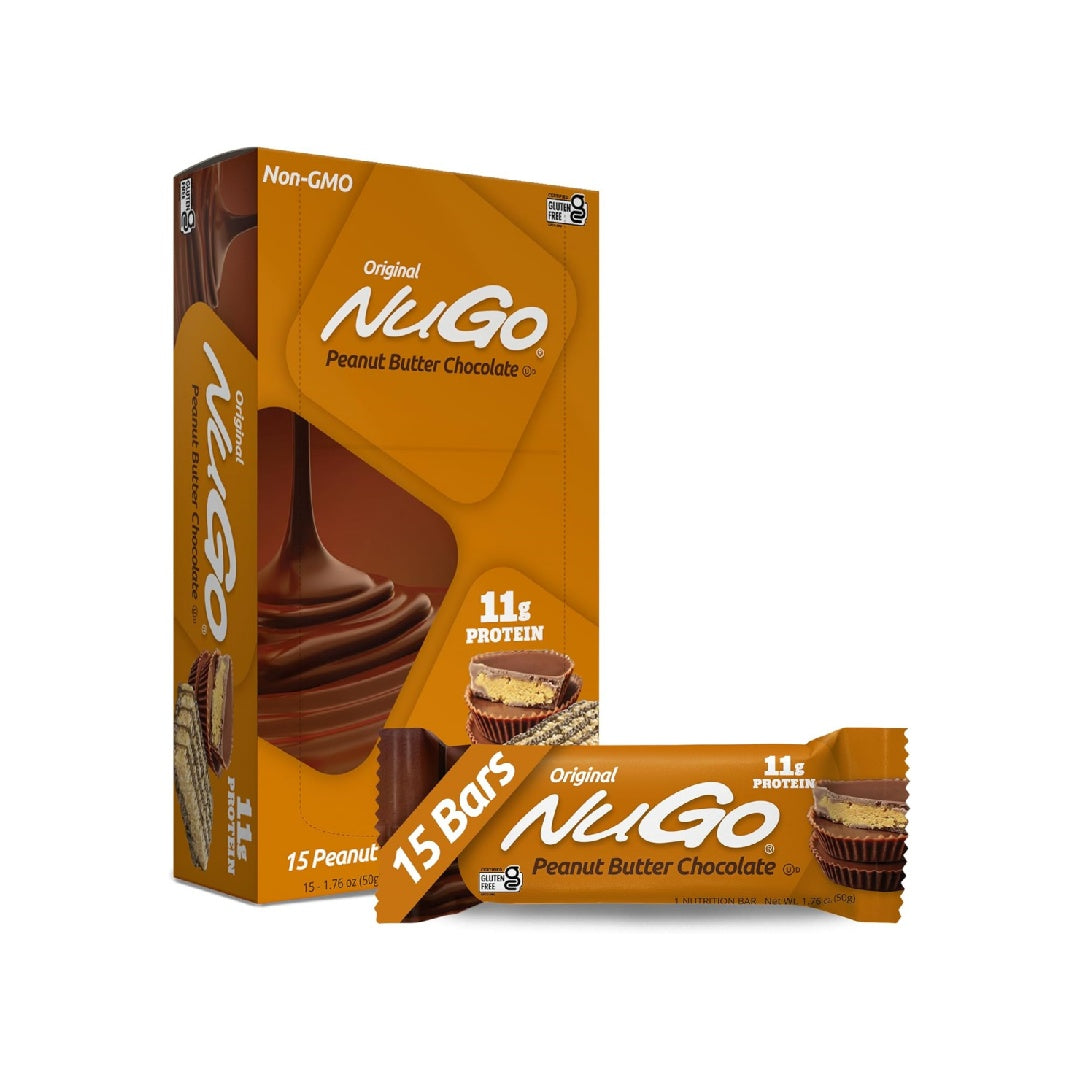 NuGo Protein Bar, Chocolate, 11g Protein, Gluten Free, 15 Count
