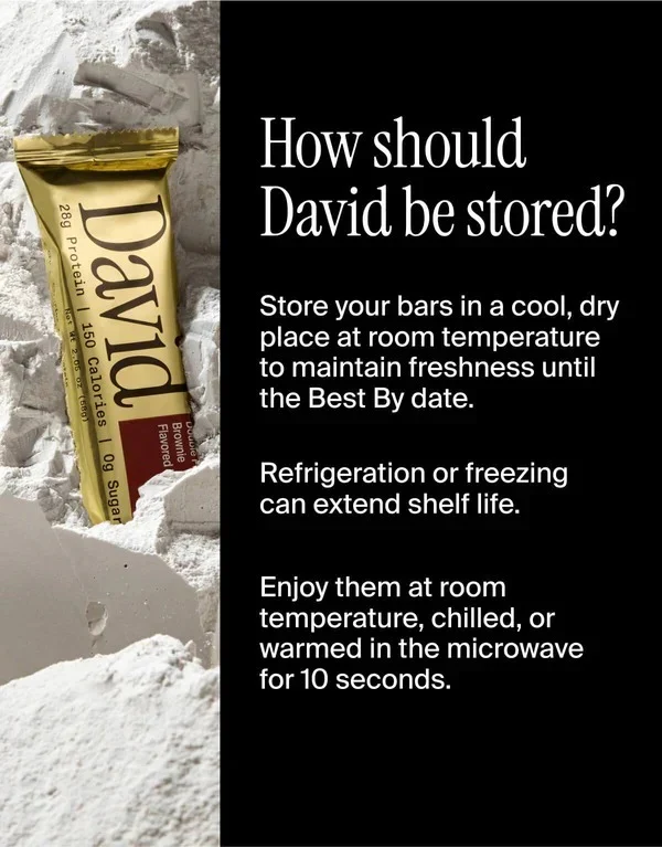 David Protein Bars (12 Bars) - Sugar-Free, High-Protein Snacks