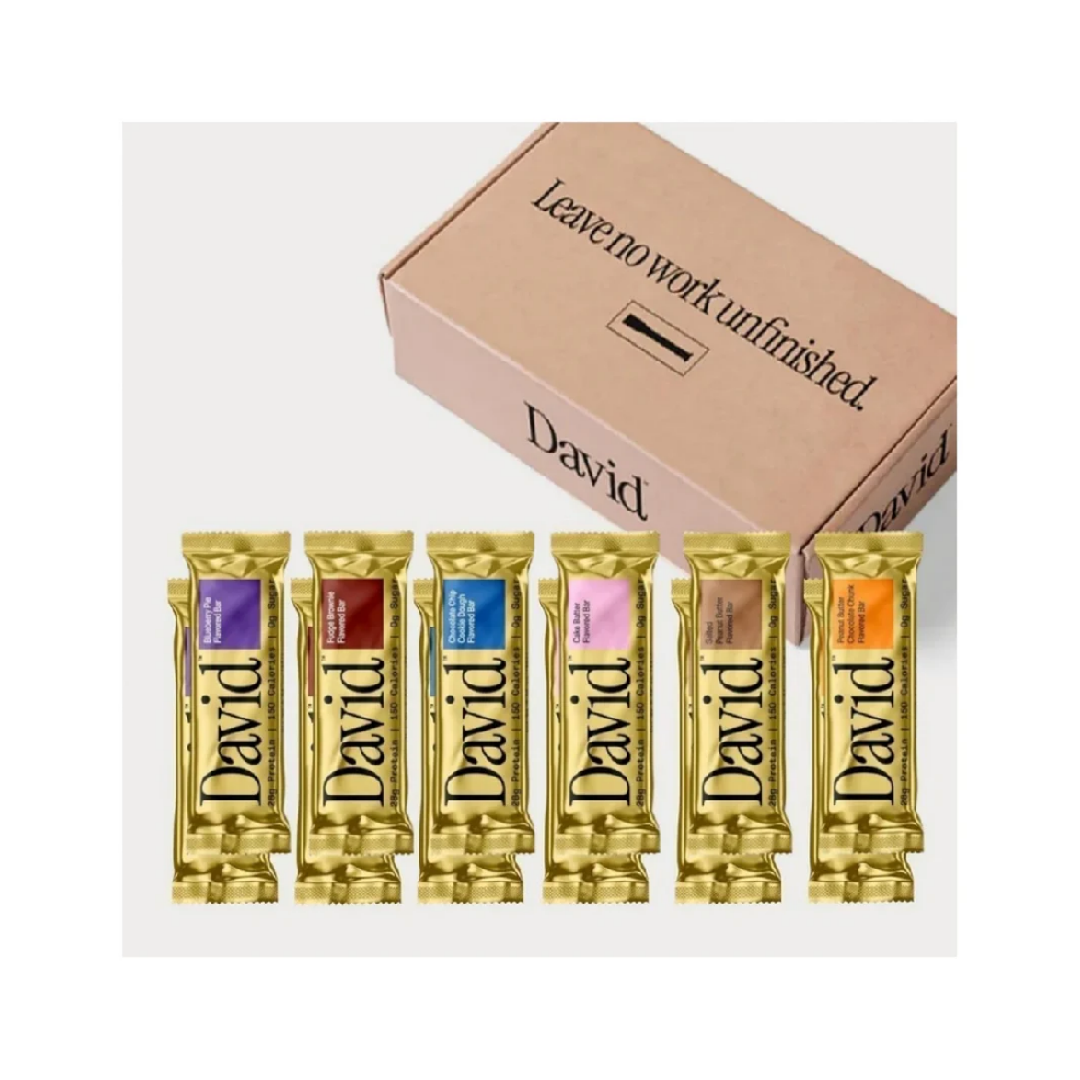 David Protein Bars (12 Bars) - Sugar-Free, High-Protein Snacks